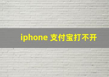 iphone 支付宝打不开